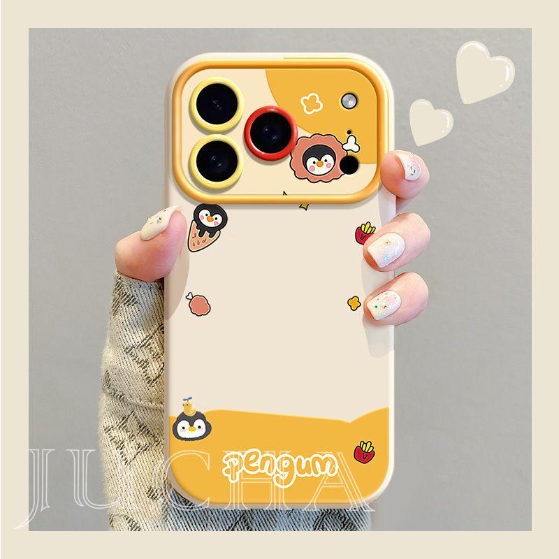 

iPhone 17 Case with Lanyard: Cute Penguin Design for 16 Pro in Yellow iPhone 8 Plus