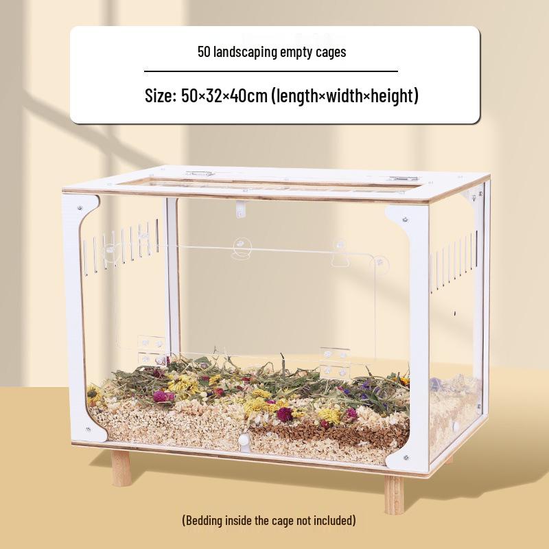 Роскошная прозрачная акриловая вилла для хомяка 80 см с большим пространством