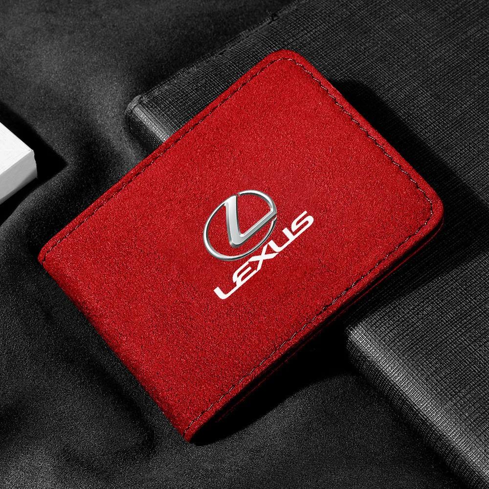 Car Driver License Suede Leather Bag Auto Driving Documents Wallet For Lexus F SPORT ES RX NX LS UX LM LX GX LC RZ IS CT GS RC