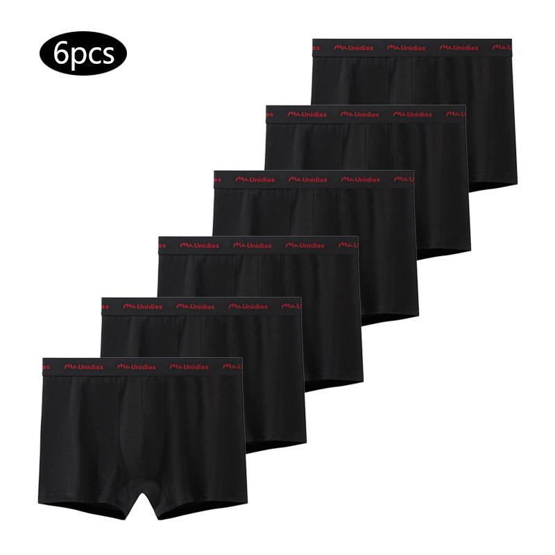 6pcs Boxers Sous-vêtements Homme Coton Slips Homme Sexy Lettre Bande Élastique Sous-vêtements Pour Homme Caleçons