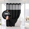 With Snap In Liner Hookless Shower Curtain Removable Shower Cover  Bathroom