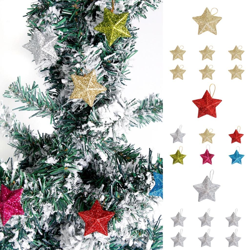 Eye-catching 3d Christmas Star Tree Ornaments Festive Decorations For Xmas Festivities