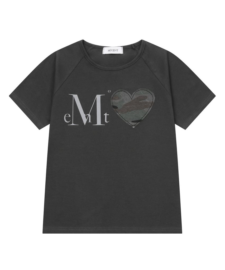 MUCENT Malti Heart Camo Raglan Short Sleeve T-Shirt (3 Colors)