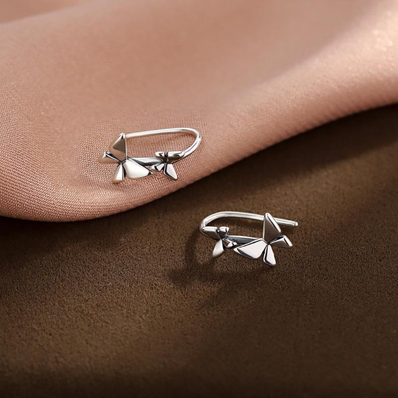 

Серьги-бабочки женские легкие роскошные серьги-гвоздики Niche Design Sense French Temperament летние ежедневные серьги для поездок на работу