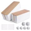 Cable Storage Box with Cover Cable Organizing Box Cord Management Container Office Essential Suitable for Office Home