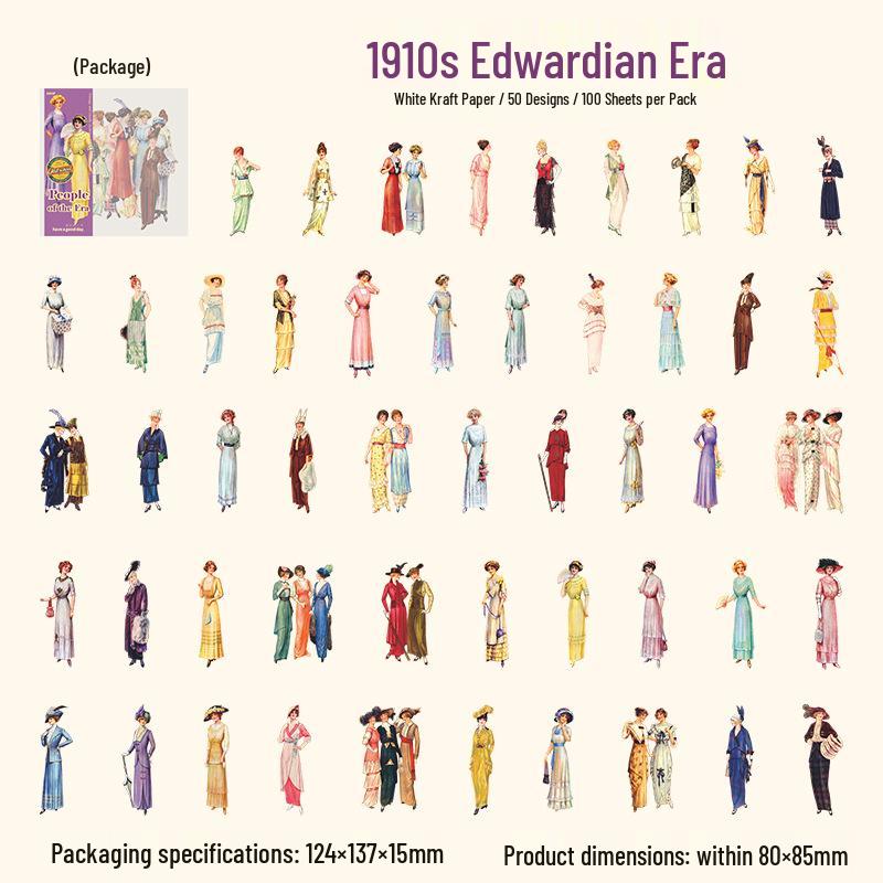 Ретро Набор Стикерпак с Персонажами Моды: Серия «Прекрасный день»