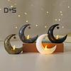 Mini Ramadan Moon Light Ramadan Dekorace Měkká záře Eid Ramadan Light Svíčka Noční stolek