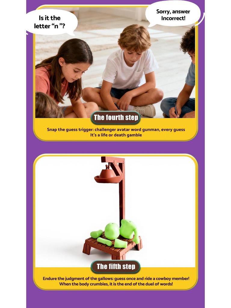 Cross-Border Magnetic Gallows Tabletop Game: English Word Game for Parent-Child Interaction