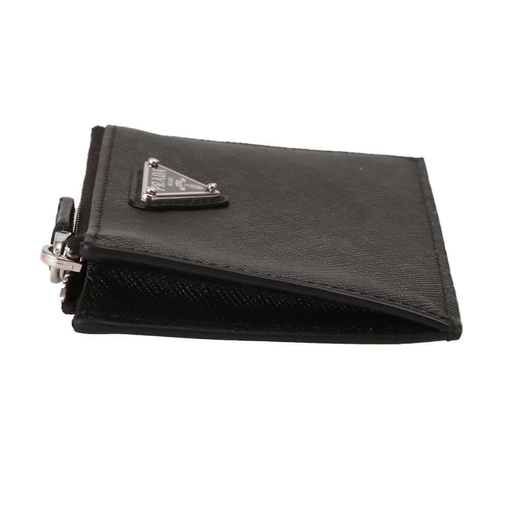 Zubehör 2MC086 QHH Nero Saffiano Dreieck-Karten-Münzetui [Prada] (Kartenhülle) Herren Damen [Marke] [Artikel]
