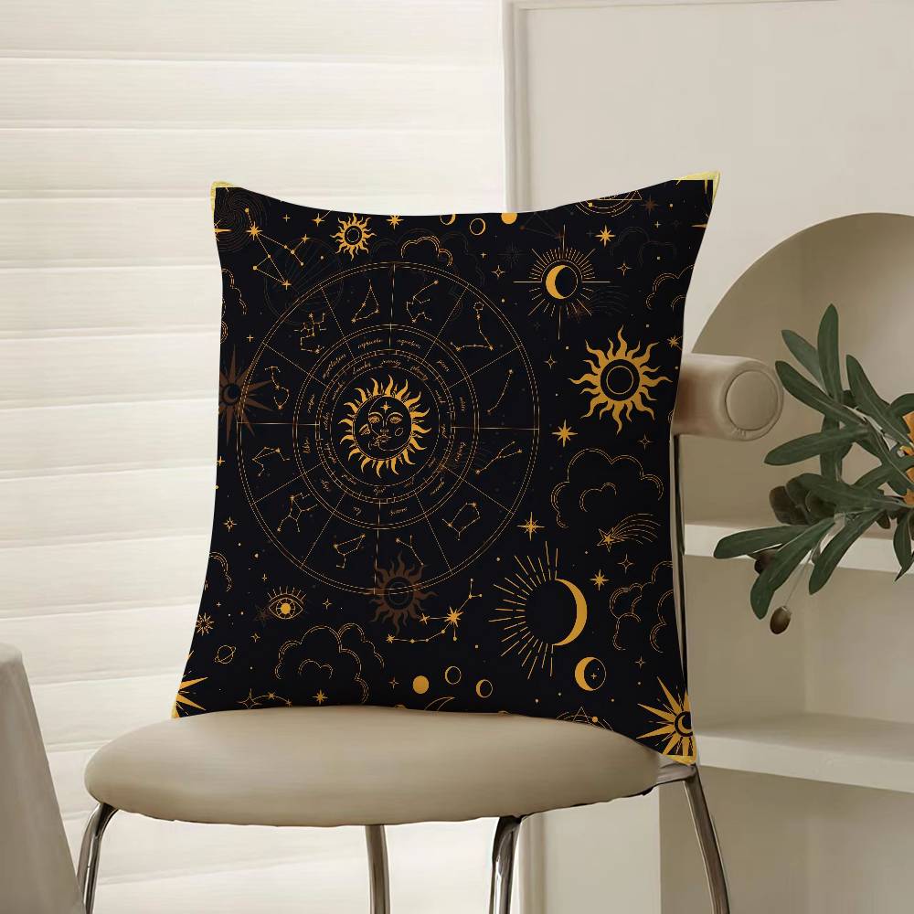 Traditionelles Eid Eid Symbol Druck Kissenbezug Komfort Sofa Bett Seidig elegant Unsichtbarer Reißverschluss Dekorative Kissenhülle