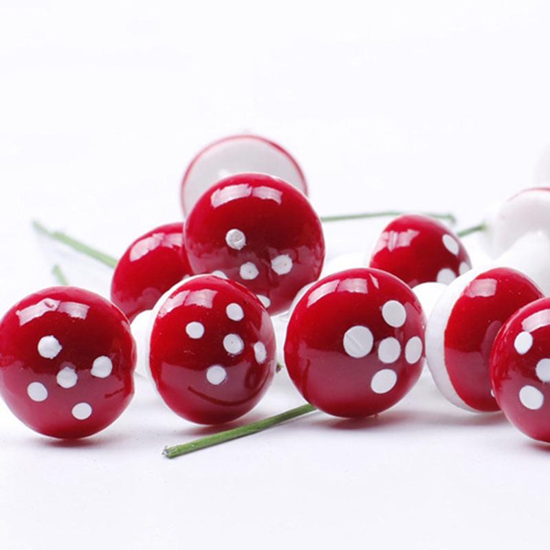 Red Foam Mushroom DIY Mini Landscape Ornament