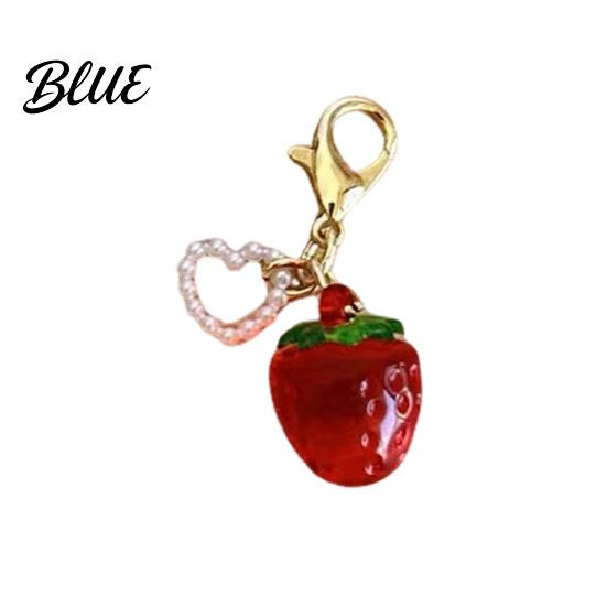 Universal Lobster Clasp Keychain Pendant Bowknot Decor Simulated Fruit Design