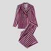 INCERUN Two Pieces Men Lapel Striped Long Sleeve Thin Blazer Long Flare Pants Sets
