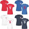Personalised England Football Cotton Womens T Shirt Name Number  P1 OR A 2T1A1