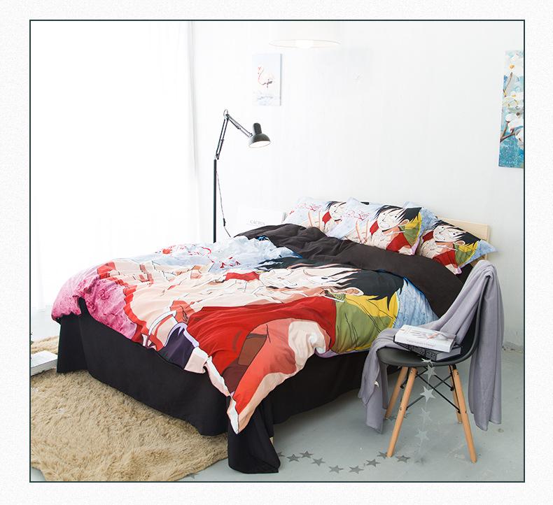 Australian Cotton Anime Cartoon Print Duvet Cover, Double Size for Dormitory Boys, 1.5m Brushed Fabric