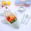 Cute Cartoon Plane Shape Plate Cutlery  Feeding Compartment Tableware