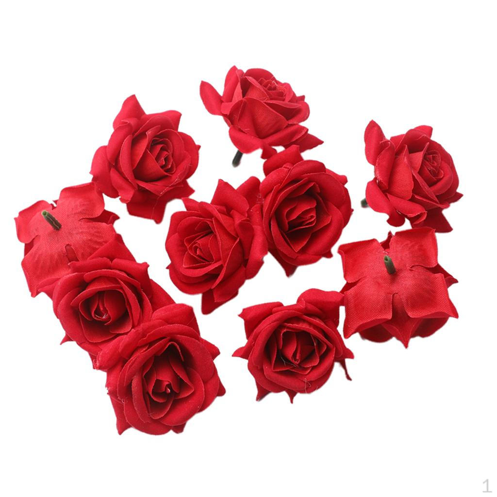 10 Pieces Rose Flower Heads