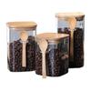 Canisters & Jars Glass Canisters With Bamboo Lid And Spoon