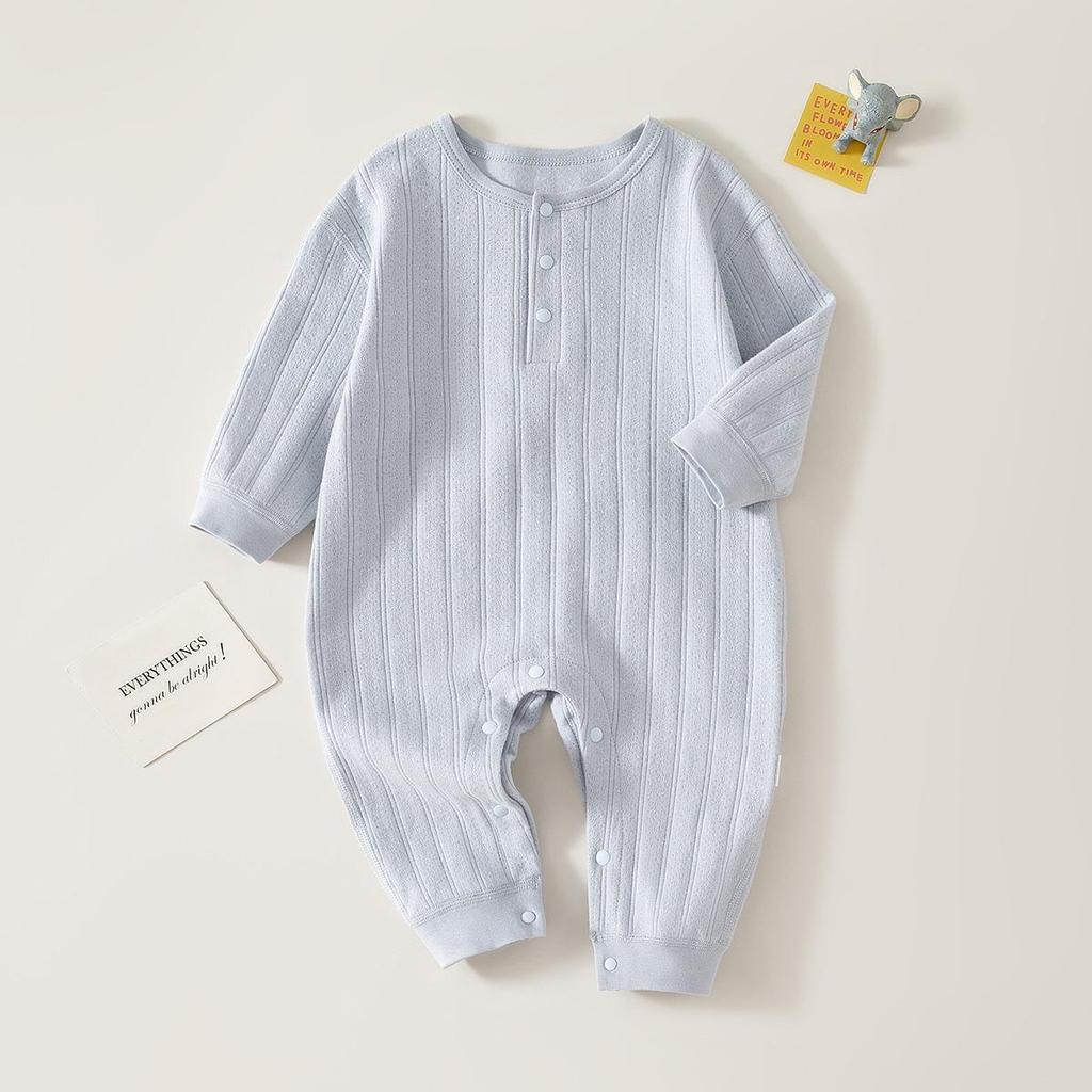 Pure Cotton Long Sleeve Baby Bodysuit: Spring & Autumn Style Newborn Romper