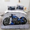 Top 3D Print Motorcycle Bedding Set Boys Girls Twin Queen King Size Duvet Cover Pillowcase Bed For boys Adult Home Textileextile