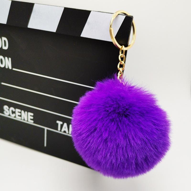 Rabbit Plush ball Pendant 8CM Ladies luggage Plush Keychain Pendant Bag Accessories Gifts