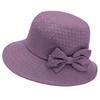 Spring 2022 Elderly Wide-Brimmed Bucket Hat Middle-Aged Casual Dome Bow Basin Hat Versatile Mother Sun Hat