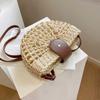 Casual Handwoven Shoulder Crossbody Bag Vacati Hollow Half Mo Straw Beach Phe Bag for Women's Daily Use Work Travel Party