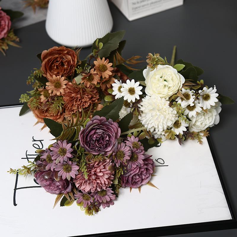 European Style Peony Artificial Flowers for Home, Wedding, and Photography Decoration