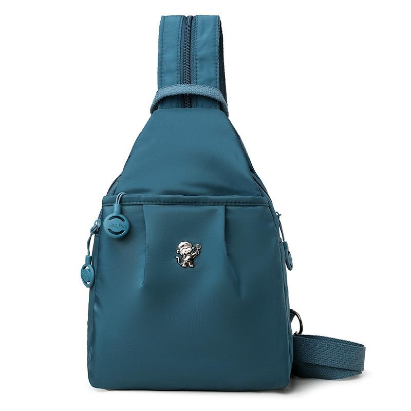 

Ladies Chest Bag, Double-shoulder Small Backpack, Single-shoulder Mom Bag синій