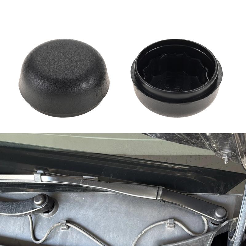 2Pcs Front Windshield Wiper Arm Nut Cover Cap 1106610-00-A 110661000A Front Wiper Nut Cover Replacement Parts For Tesla Model 3