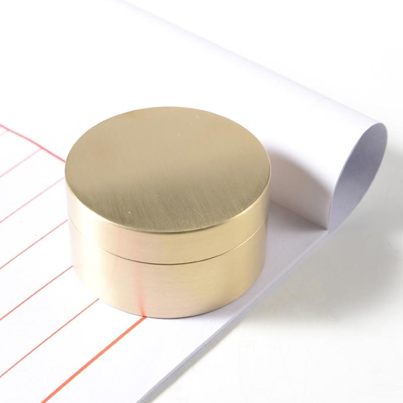 Waterproof Round Brass Box Metal Jewelry Sealed Container Dustproof Storage Box