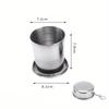 1pc Mini Collapsible 75/150/250ml Alcohol Cup Stainless Steel Portable Outdoor Wine Cup Travel Wash Mug Practical Drinkware