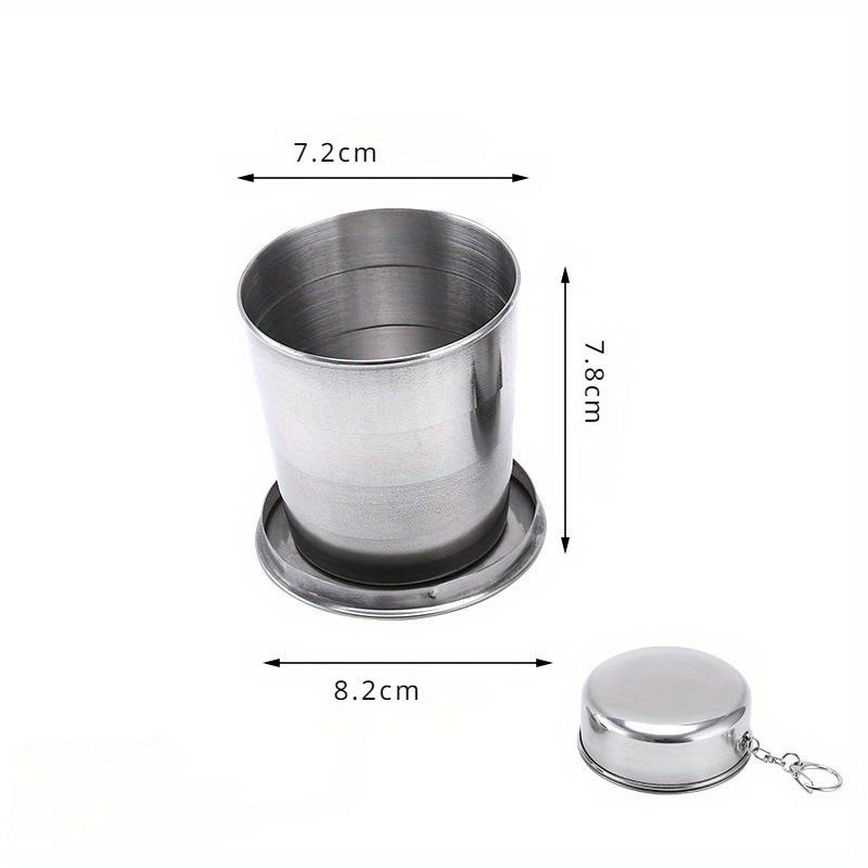 1pc Mini Collapsible 75/150/250ml Alcohol Cup Stainless Steel Portable Outdoor Wine Cup Travel Wash Mug Practical Drinkware