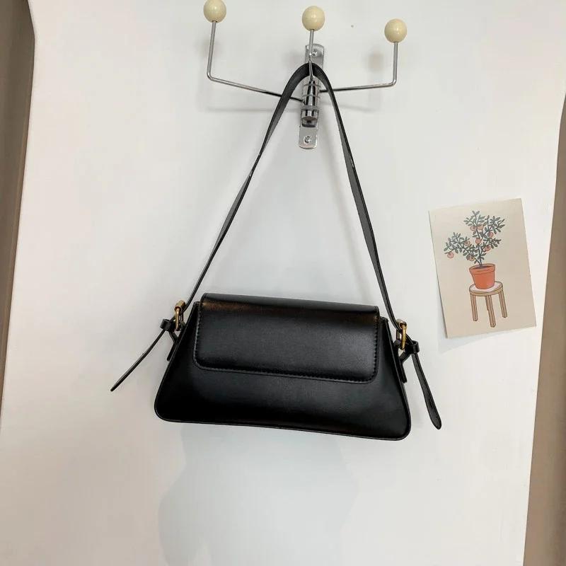 Pu Bags Solid Package Cover Type Ladies Bags On Sale High Quality Versatile Exquisite Commuting Shoulder Bags Premium