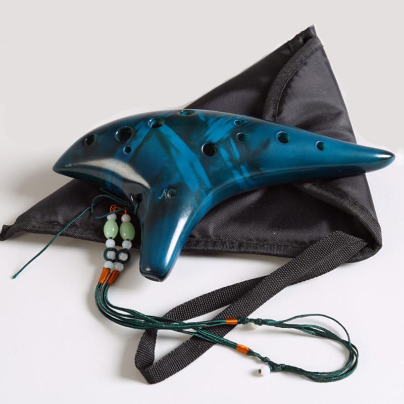 Classic 12 Hole Ceramic Ocarina Woodwind Instruments Flute