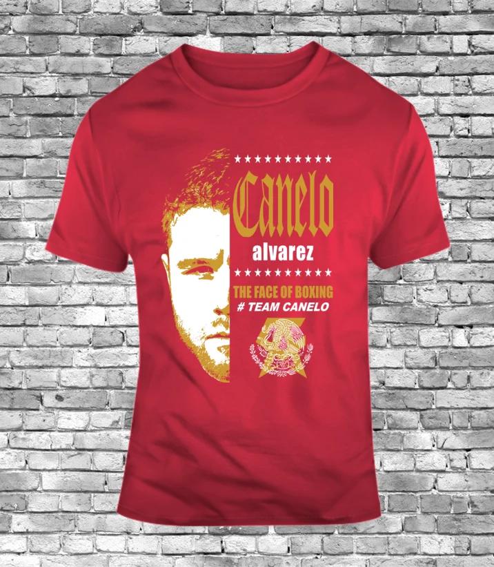Team Canelo Alvarez The Face of Boxing Mexico Boxer Mens TShirt Summer Cotton Short Sleeve ONeck T Shirt New S3XL Gift Tee S