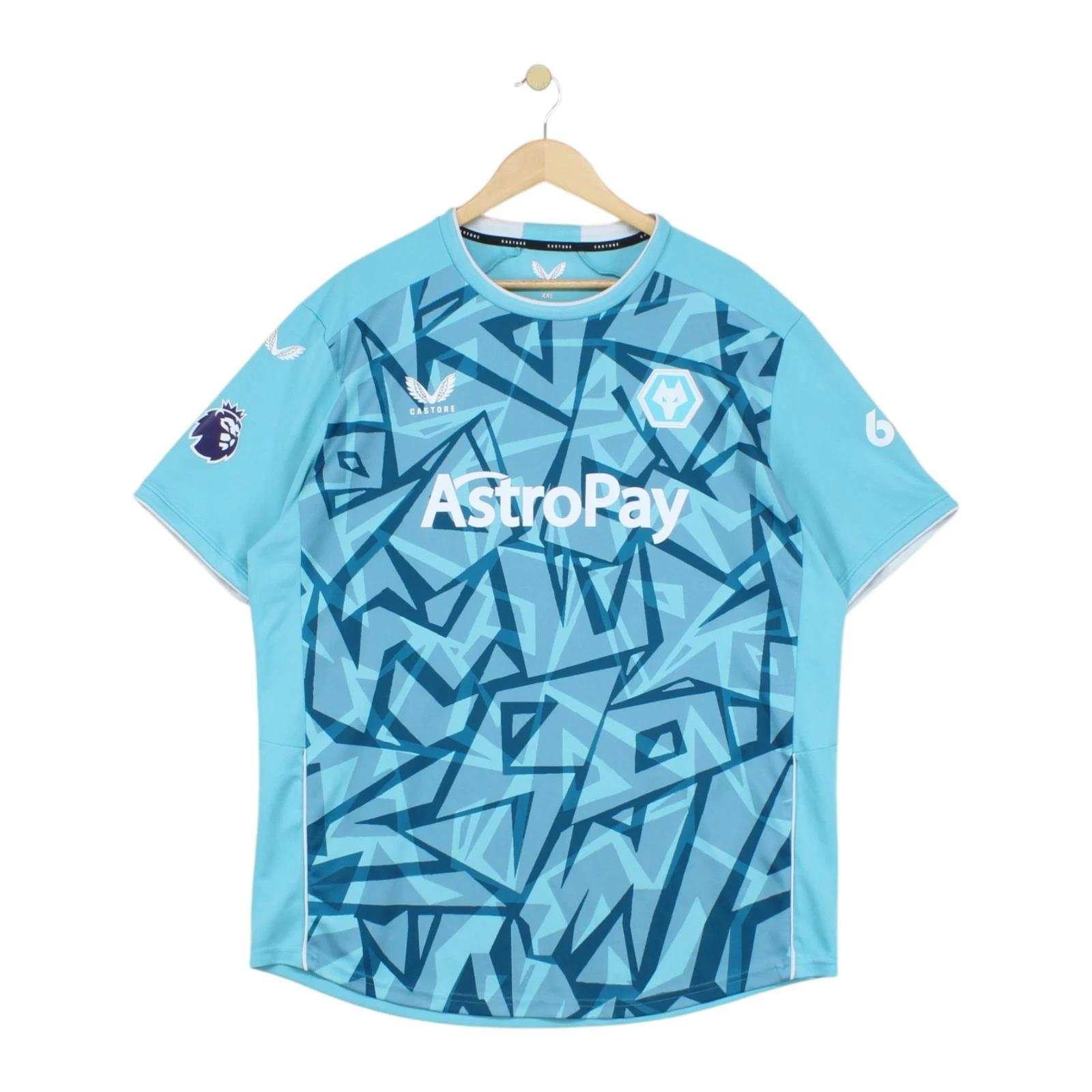 Wolverhampton Wanderers 2023/24 Football Shirt Mens Size 2XL Blue #5 Lemina 4XL