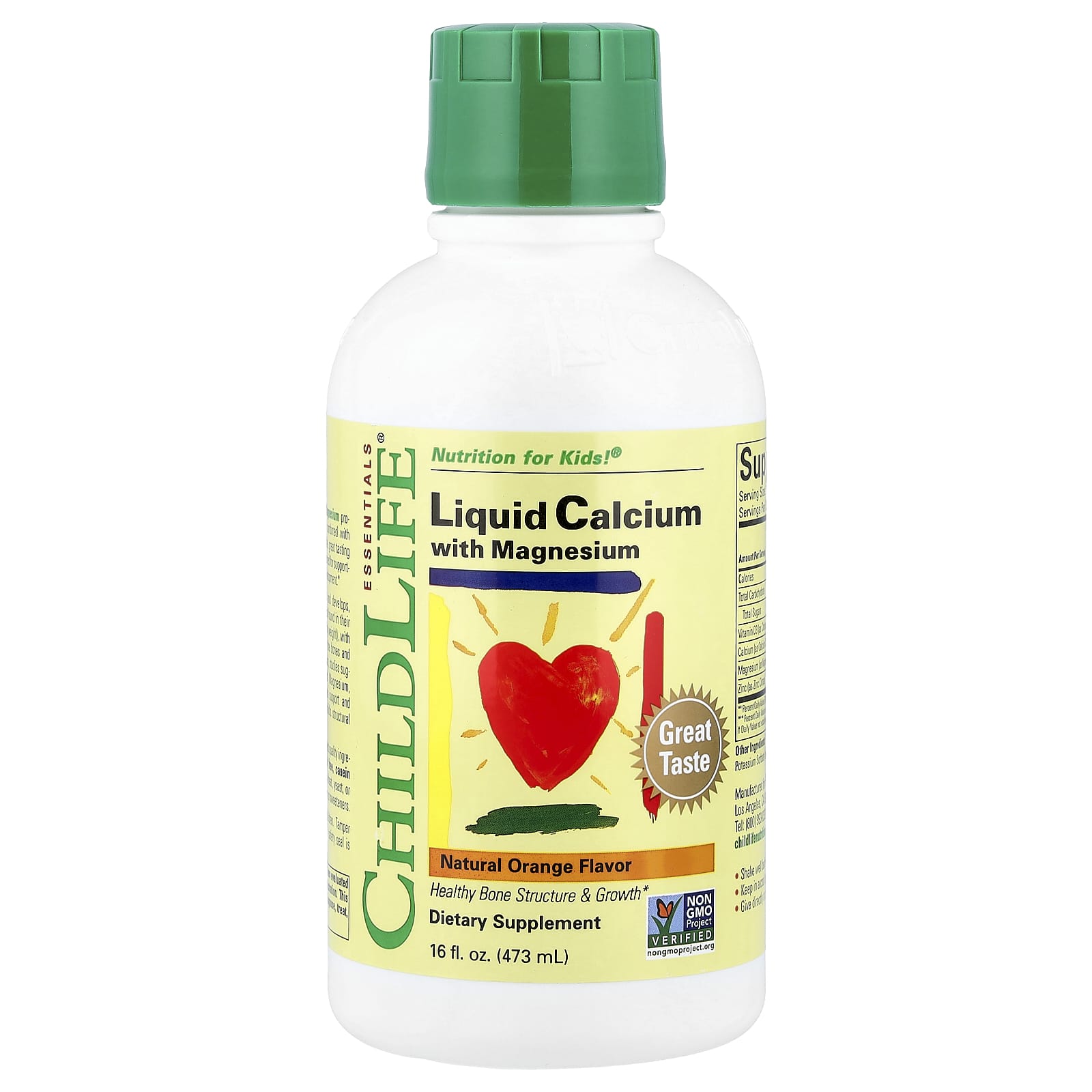 

Liquid Calcium with Magnesium, Natural Orange Flavor, 474 Ml (16 Fl Oz)