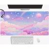 Extra Large Pastel Cloud Large Gaming Mouse Pad Desk Mat with Stitched Edges NonSlip Rubber Base Mouse Pad