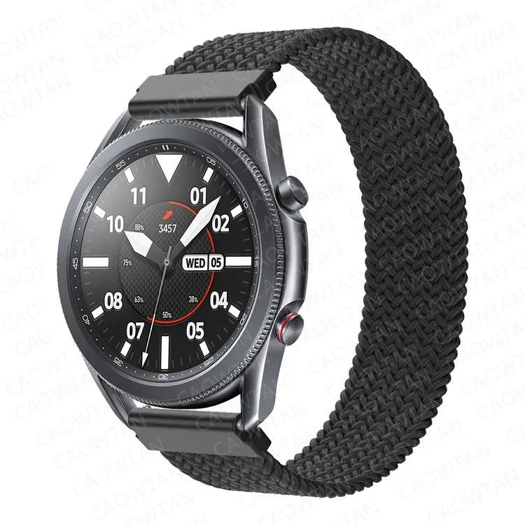 Braided Solo Loop For Samsung Galaxy Watch 4/5/6/44mm 40mm/classic Strap 46 42mm/active 2/Gear S3 22mm 20mm Bracelet Watch Band