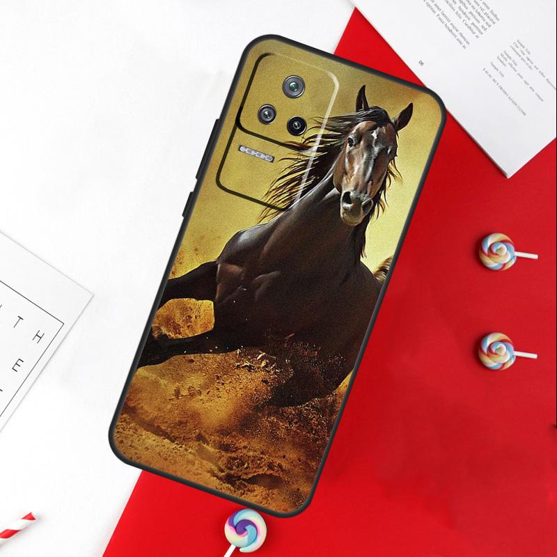 Galloping Horse Cover For Xiaomi 11T 12T 13T 14T Pro 13 14 15 Ultra POCO X7 Pro X3 X5 X6 F5 F6 M6 Pro Case