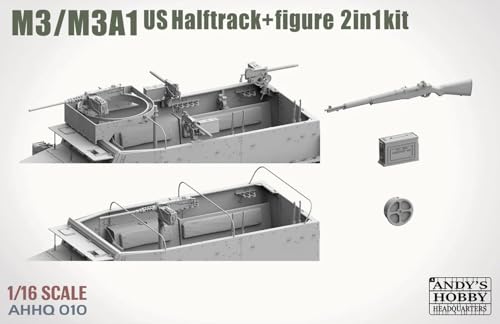 Takom 1/16 Scale American M3/M3A1 Half-Track 2-in-1 Plastic Model TKOAHHQ-010 (Tank)