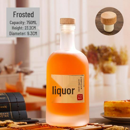 Stylish Glass Bottles for Baijiu, Wine & Vodka - Frosted & Sealed (Half Catty & One Catty Sizes)