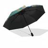 1 Stück Pfauenfeder-Öffnungs-/Schließschirm - Winddicht, Kompakter Reiseschirm, Stabiler 8-Rippen-Schaft, Outdoor-Accessoire, 1029