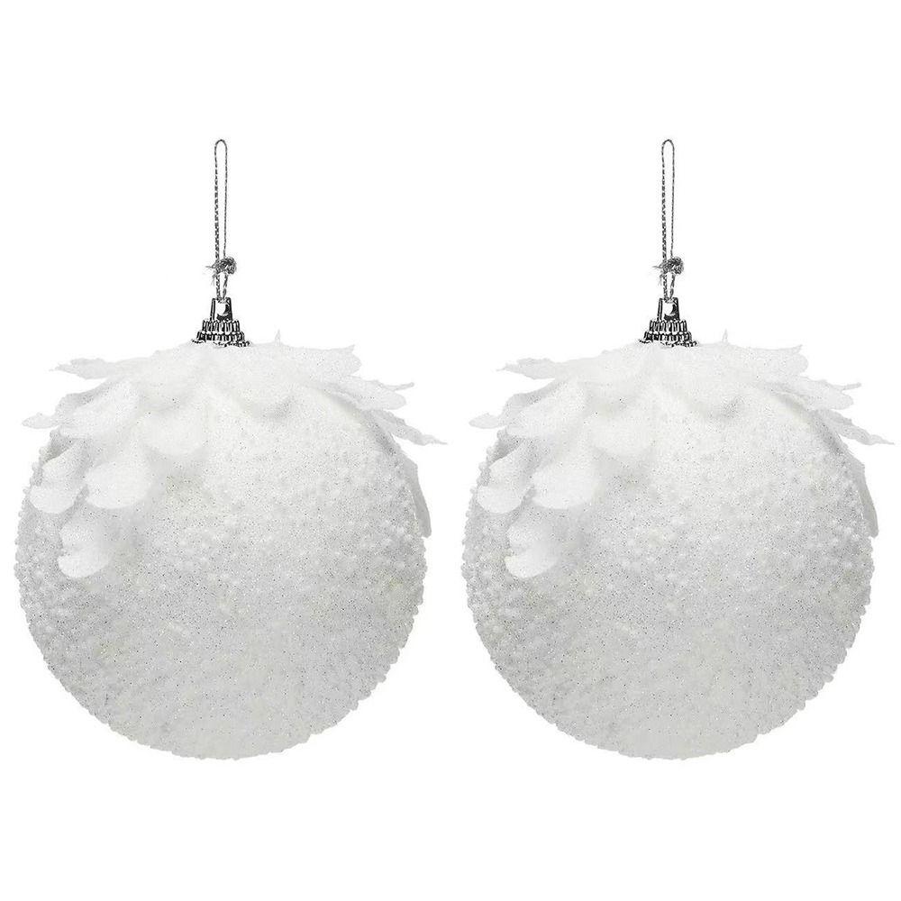 2/3PCS Dia. 8CM 10CM Christmas Hanging Ball Foam Petal Balls Pendant Xmas Tree Decoration  Christmas