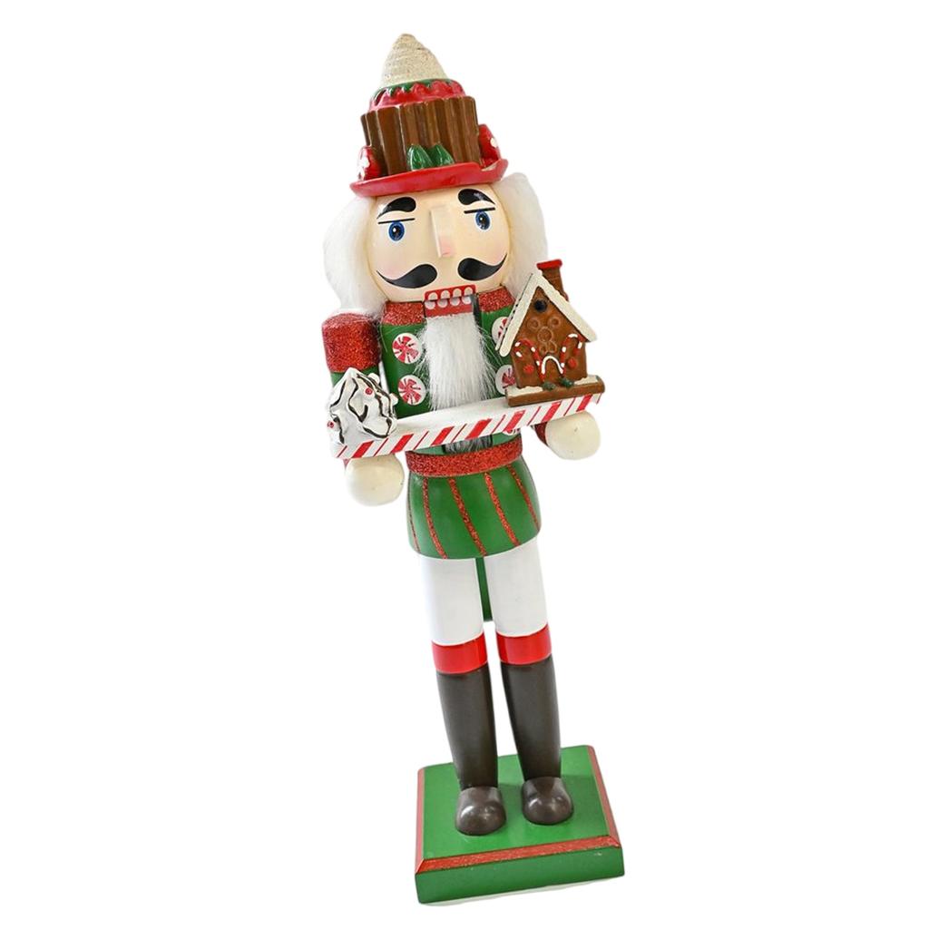 Patriotic Wood Nutcracker Soldier Figurine Patriotic Style Nutcracker Soldier Ornament Wood Figurine Christmas Decors