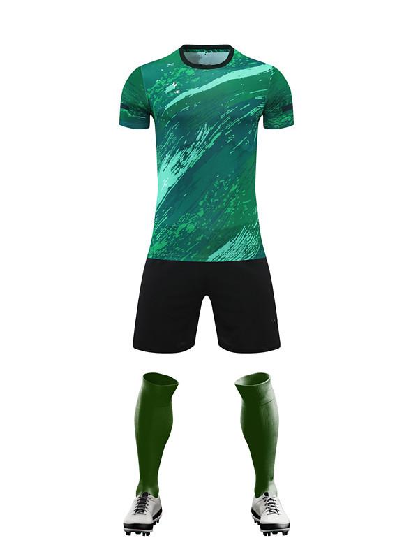 Short Sleeve Football Suit Men's and Women's Adults Children's Breathable Quick-Drying Training Sports Suit Football Suit