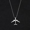 Hip Hop Airplane Pendant Titanium Steel Necklace, Men's Simple and Fashionable Versatile, Neck Chain, Non Fading, Women's Long Sweater Chain