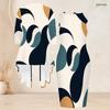 Women Plus Size Two Piece Set Round Neck Sleeveless Bodycon Dress Three Quarter Sleeve Open Front Cardigan Black White Floral Printed