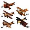 Handmade Wooded Air Plane Model Ornament Living Room Desktop Creative Decoration